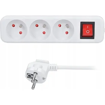 Prodlužovací kabel Elektrická Zásuvka Solight bílá