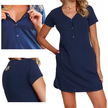 Podprsenka Dámská bavlněná noční Doctornap TM 4542 námořnická modrá L