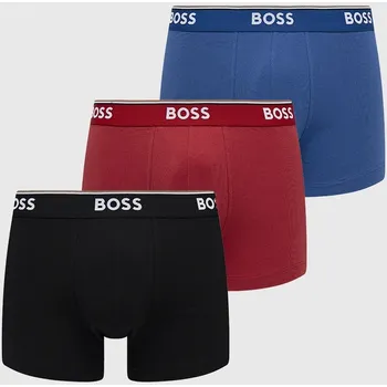 Pánské spodní prádlo Boxerky BOSS Trunk 3P Power 3-pack 50475274 modrá 50A, vel. S