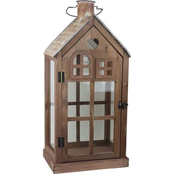 Lucerna Lucerna, dřevo, kov, sklo, hnědá, 56 cm&nbsp;D7089/B