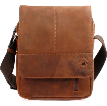 Hnědé kožené crossbody Divoký býk