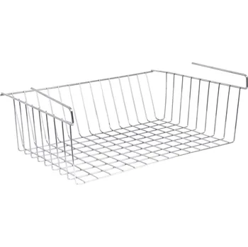 Úložný box MSV závěsný košík, chromovaná ocel, 38 x 26 x 14 cm
