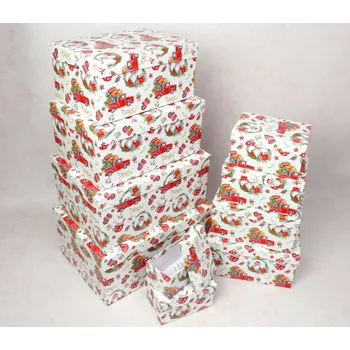 Dárková krabička, kartonová MIKOŁAJ, sada 10 ks