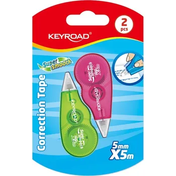 Korekční prostředek Korekční strojek KEYROAD MINI, 5mm x 5m, blistr 2ks