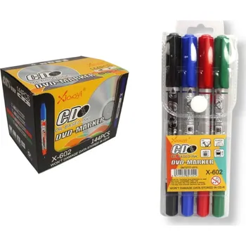 Balení 4 barevných fixů na CD a jiné povrchy