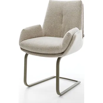 Jídelní židle DELIFE Jídelní židle Clea-Flex látka Měkký béžová jídelní židle plochý Titanová barva