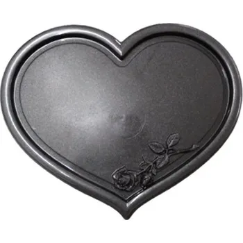 Svíčka Podstavec, podložka pod svíčky SRDCE 36x30 cm GRAFIT