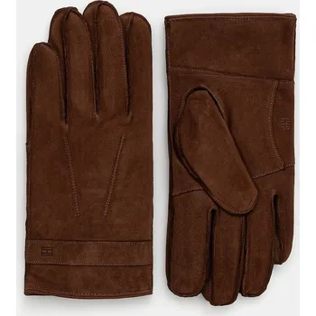 Rukavice Kožené rukavice Tommy Hilfiger AM0AM13600 hnědá 88X, vel. L/XL