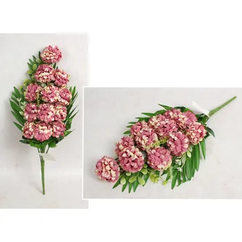 umělá květina Kytice CHRYZANTEMA výška 50 cm, 12 stonků (12 květů 6x2,5 cm) RŮŽOVÁ odstínovaná