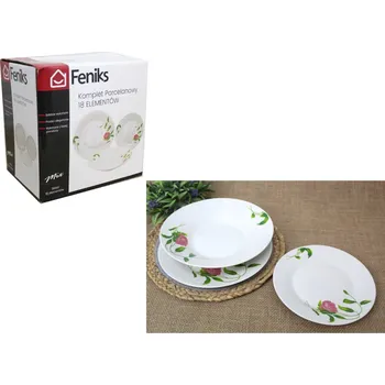 Talíř Sada talířů 18 ks vzor RŮŽE (DQP-5)