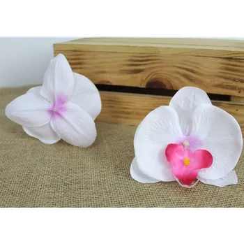 umělá květina Květina STORCZYK 12 cm BÍLÁ S RŮŽOVÝM STŘEDEM