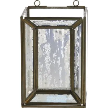 Svícen Mosazná antik nástěnná lucerna Jollie - 11*11*17 cm