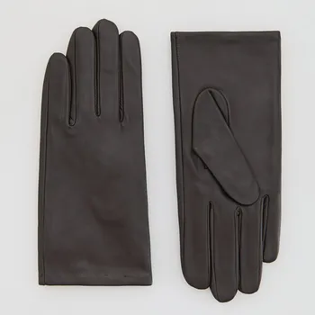 Čepice Reserved - Kožené rukavice - tmavě hnědá - 496FE-89X - 496FE-89X-S