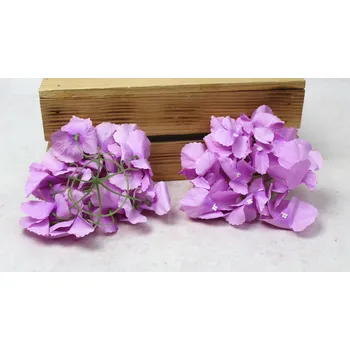 umělá květina Hlavička HORTENSJA 15 cm fialová – 1 ks (II. TŘÍDA)