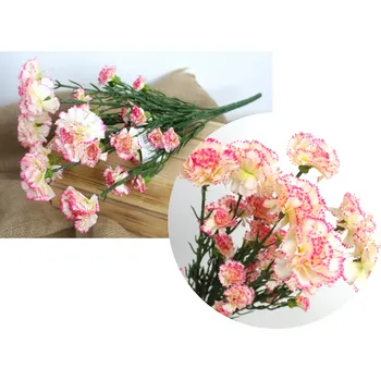 umělá květina Kytice KARÉTKY, CEGIEŁKI výška 45 cm 7 stonků (květ 2,5-6 cm) KRÉMOVÁ RŮŽOVÉ KONCE