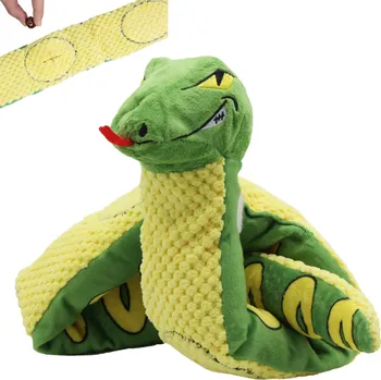 Hračka pro psa Plyšový had s kapsami na pamlsky - 100 cm