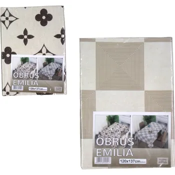 Jednorázový ubrus Plastový ubrus EMILIA GILLTER 120x137 cm - 1 ks