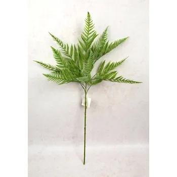 umělá květina Silikonová větvička PAPROĆ, výška 78 cm, světle ZELENÁ