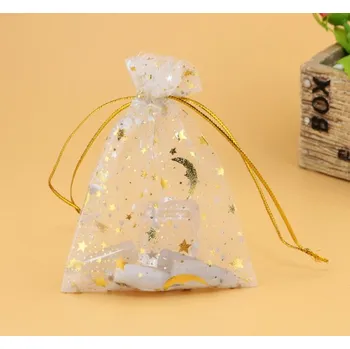 Šperkovnice Pouzdro na šperky, dárek HVĚZDIČKY 18x13 cm PRŮHLEDNÉ