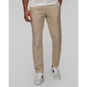 Pánské kalhoty Lněné Pánské Kalhoty Alberto House - Pure Linen V Béžové Barvě 62671528-135