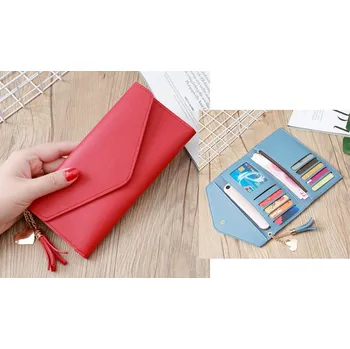 Peněženka Dámská peněženka horizontální 18x9x1,5 cm ČERVENÁ