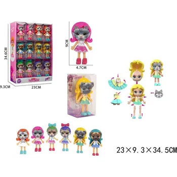 Panenka s maskou zvířátka 9x4,7 cm - 1 ks