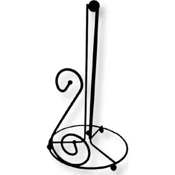 Držák kuchyňských utěrek Drátěný stojan na papírové ručníky ESKA 30x16 cm ČERNÝ