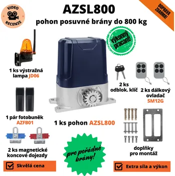 Pohon brány AZSL800 – pohon posuvné brány do 800 kg