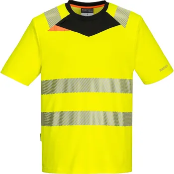 PORTWEST HI-VIS DX413 / Reflexní strečové triko - HV žlutá/černá 5XL