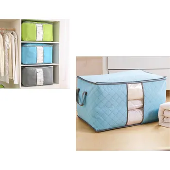 Povlečení Pouzdro na uložení ložního prádla, oblečení, modré 44 x 39 x 24 cm