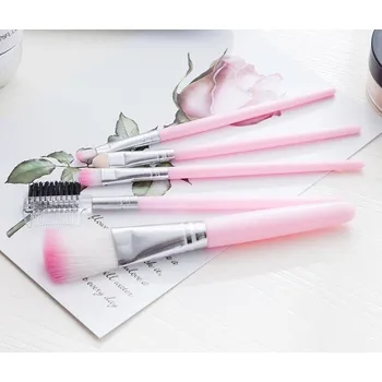 Sada 5 kosmetických štětců 11 cm RŮŽOVÉ