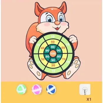 Šipka Hračka na obratnost šipky, hra DART na suchý zip – VEVERKA 45x31,5 cm