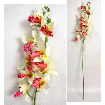 umělá květina Květina STORCZYK výška 95 cm (9 květů 11 cm) ECRU s růžovým středem