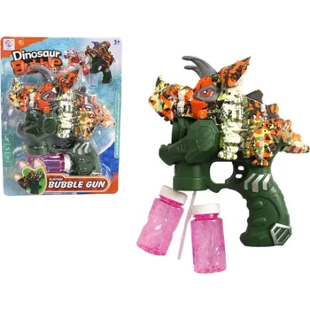 Bublifuk Stroj na mýdlové bubliny DINOSAURUS + 2x tekutina v blistru 30x22 cm