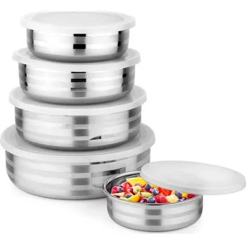 Misky nerez 4ks s víčky MEYERHOFF