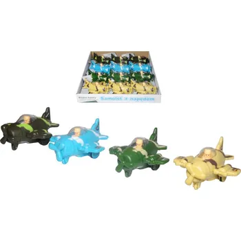 autíčko Vojenské letadlo s pohonem MIX BAREV 12x10x6 cm - 1 ks