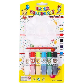 Vodová barva Vodové barvy v tubách s paletkou a štětcem na blistru, sada 8 ks. 22x12x1 cm