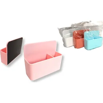 Magnetický držák na houbu a fixy na tabuli 12x10x4 cm MIX BAREV (RŮŽOVÁ, KORALOVÁ)