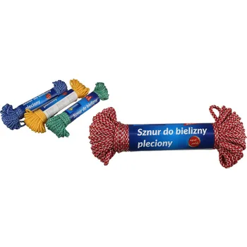 Šňůra na prádlo Pletená šňůra na prádlo 3 mm – 20 m mix barev
