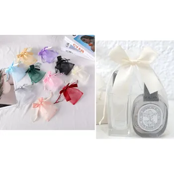 Šperkovnice Pouzdro na šperky, dárek 12x9 cm BEŽ s mašlí