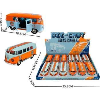 autíčko Kovové auto s pohonem AUTOBUS 10,5x4,2x4 cm – mix barev