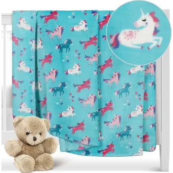 Dětská deka Dětská deka JEDNOROŽEC mikroplyš 100x155cm Český výrobce