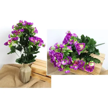 umělá květina Kytice PIVOŇA 49 cm 18 stonků (54 květů 2,5-5 cm) FIALOVÁ