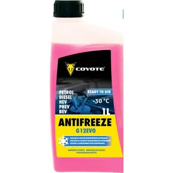 Náplň do chladiče a ostřikovače COYOTE Antifreeze G12EVO READY -30°C 1L