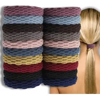 Ozdoba do vlasů Silné a pružné gumičky do vlasů 20 kusů, šířka 4,5 cm, tloušťka 1,2 cm, pružný plast