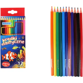 Kresba Ohebné pastelky, ohýbatelné 12 barev