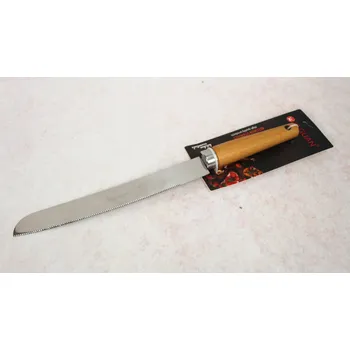 Kuchyňský nůž Kovový nůž na dort s dřevěnou rukojetí 32 cm