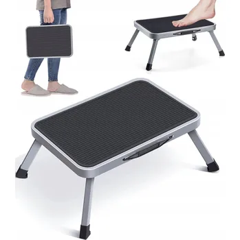 Stolička SKLÁDACÍ STOLIČKA SE 4 NOHAMI, PROTISKLUZOVOU PODLOŽKOU A NOSNOSTÍ 150 KG