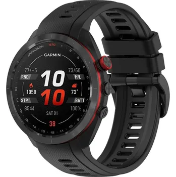 Příslušenství k chytrým hodinkám VSECHNONAMOBIL 63148 SILICONE Řemínek pro Garmin Approach S70 - 47mm černý