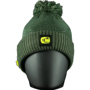Rybářské oblečení RidgeMonkey Čepice APEarel ThermaPro Waterproof Bobble Hat Green